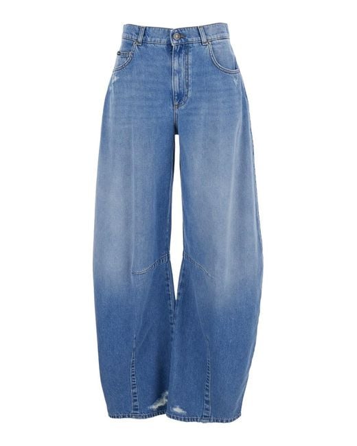 Dolce & Gabbana Blue Five-Pocket Balloon Effect Jeans