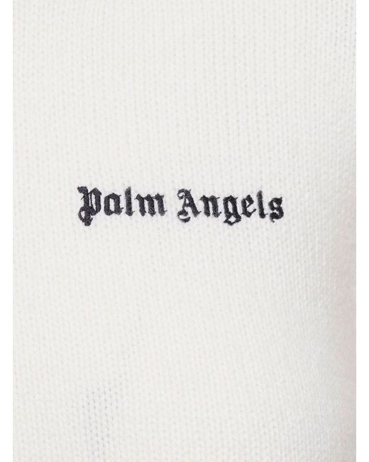 Palm Angels White Classic Logo Sweater