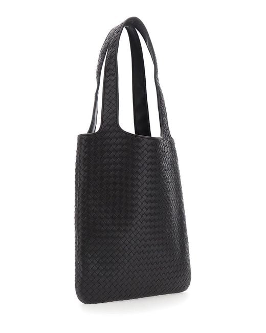 Bottega Veneta Black 'Veneto' Shoulder Bag With Intrecciato Motif for men
