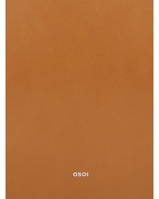 OSOI Brown 'Boat Wide Mini' Shoulder Bag With Round Handles And Logo L