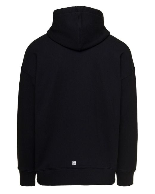 Givenchy Hoodie With Contrasting Lettering In Cotton Man in Black for Men |  Lyst UK