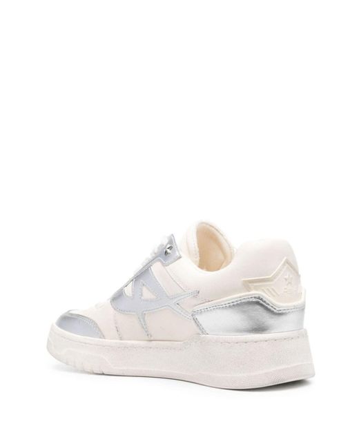 Ash White Panelled Two-tone Leather Sneakers