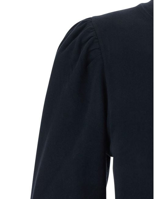 Isabel Marant Blue 'Mylda' Crew Neck Dress With Pleated Details