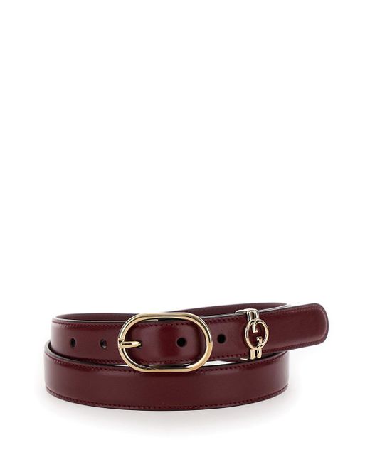 Gucci Purple Ancora Belt With Round Interlocking G