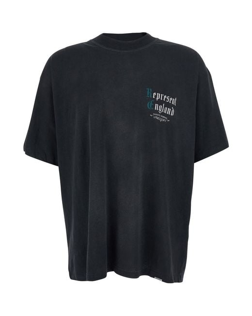 Represent Black T-Shirt Private Members for men