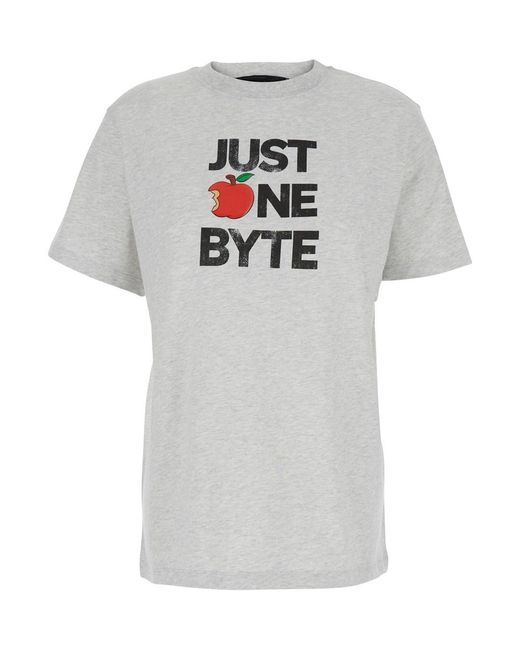 Coperni Gray Graphic Crew Neck T-Shirt