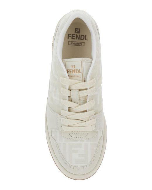 Sneaker 'Match' Con Patch Logo Sulla Linguetta E Motivo Ff All-O di Fendi in White da Uomo