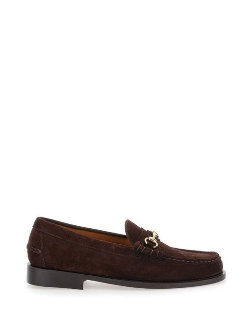 Sebago Brown 'Joe Modena' Pull-On Loafers With Horsebit Detail for men