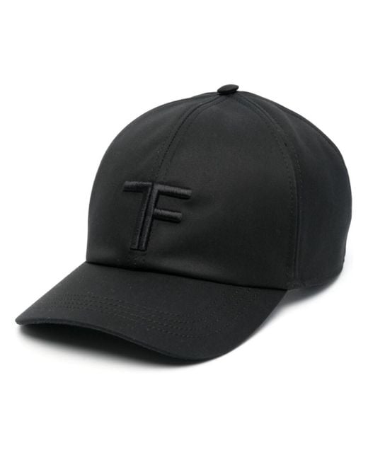 Tom Ford Black Canvas And Leather Baseball Cap for men
