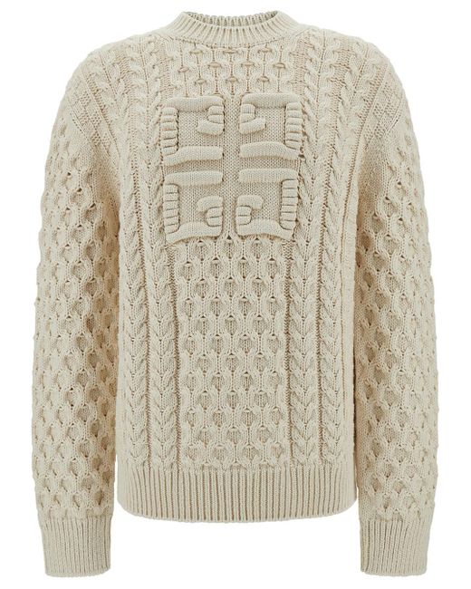 Givenchy Natural Sweater With Logo, for men