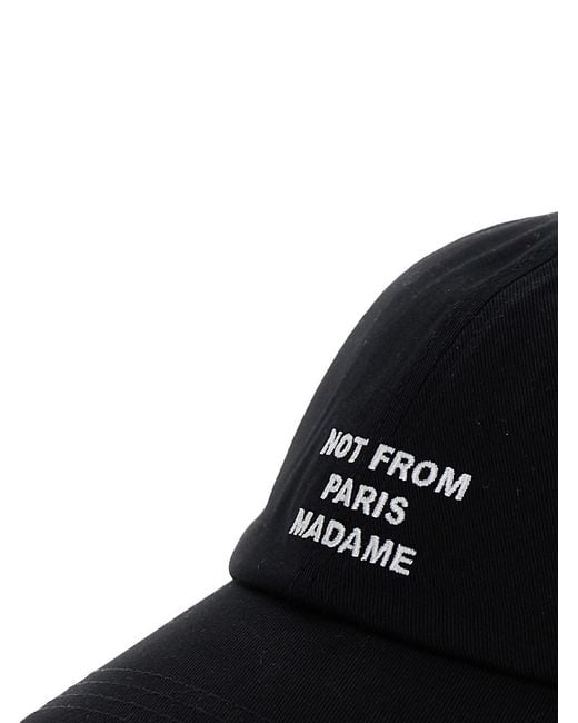 Drole de Monsieur Black 'La Casquette Slogan' Baseball Cap With Embroi for men