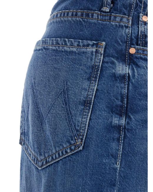 Jeans 'The Undercover Sneak' Con Design A Palazzo E Patch Logo di Mother in Blue