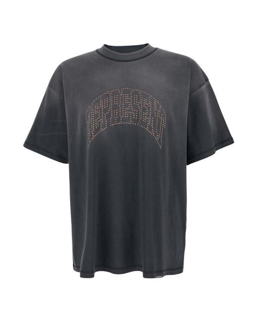 Represent Black T-Shirt Cotton for men