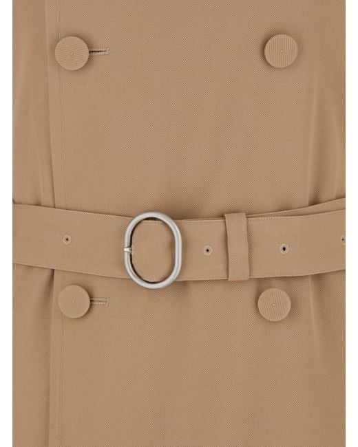 Trench Doppiopetto Con Cintura di Jil Sander in Natural da Uomo