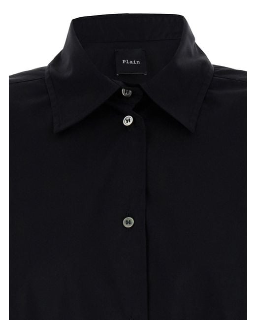 Le Plain Blue Oversized Shirt