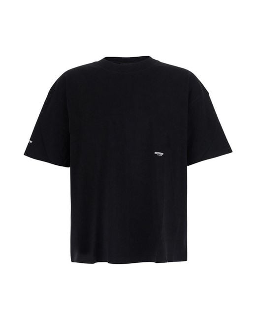 Represent Black T-Shirt Micro Owners Club With Logo And Short Sleeves for men