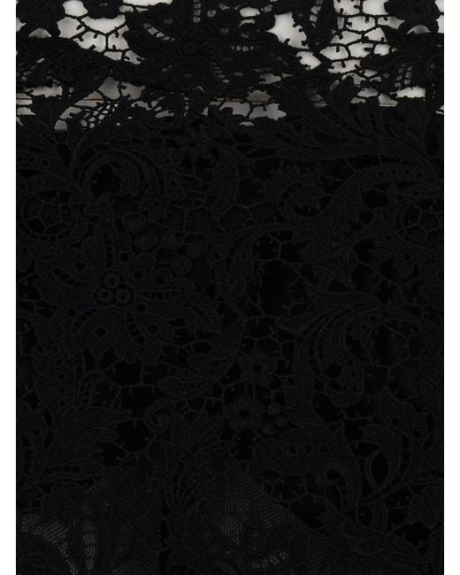 Fendi Black Abito Lace Macrame