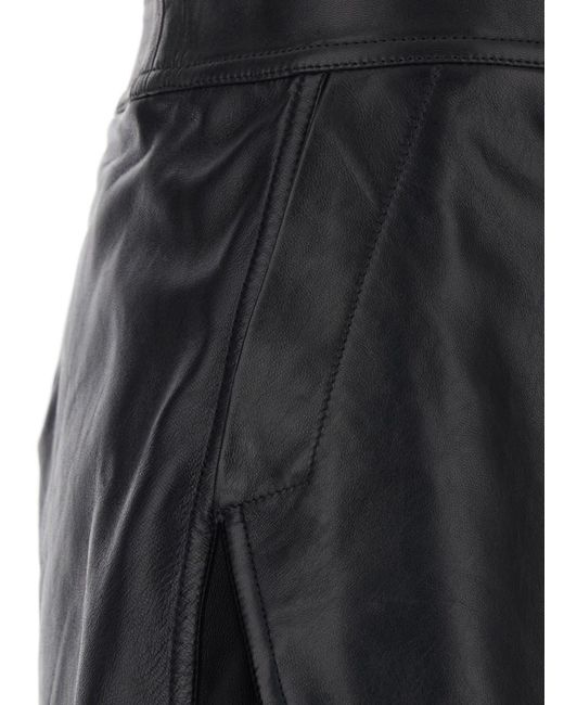 Rick Owens Black 'Fog' Miniskirt With Cut-Out On The Front And Rear Zip Closure