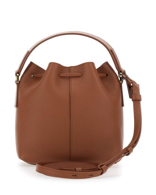 Ferragamo Brown Drawstring Minibag 19,0X11,5X19,5
