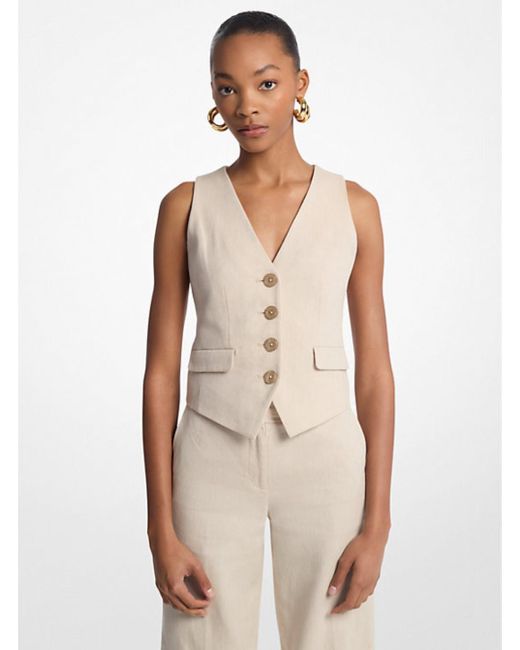 Gilet Con Scolo A V di MICHAEL Michael Kors in Gray