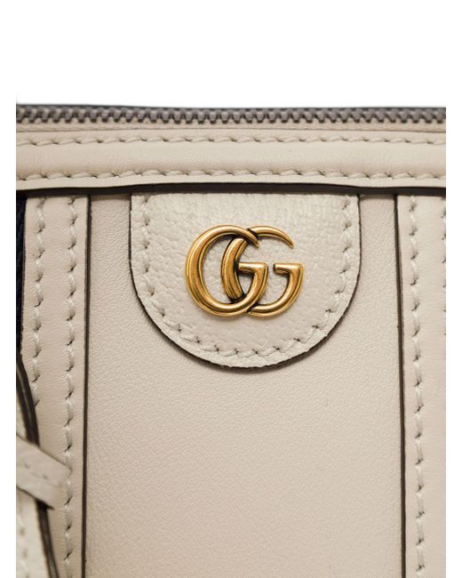 Gucci White Medium Duffle Bag With Gg Logo And Web Motif