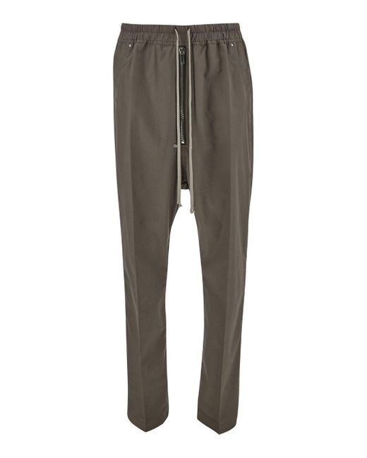 Rick Owens Gray Light Low Crotch Straight Trousers for men