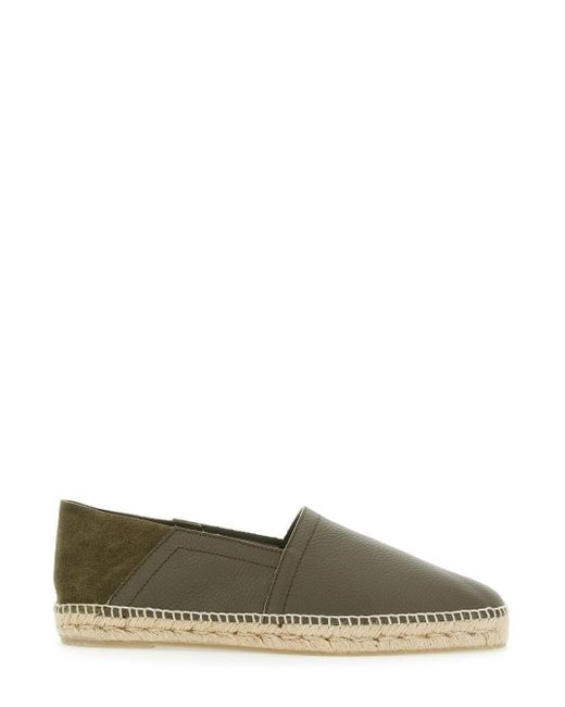 Castaner Green 'Polo' Espadrillas With Braided Raphia Sole for men