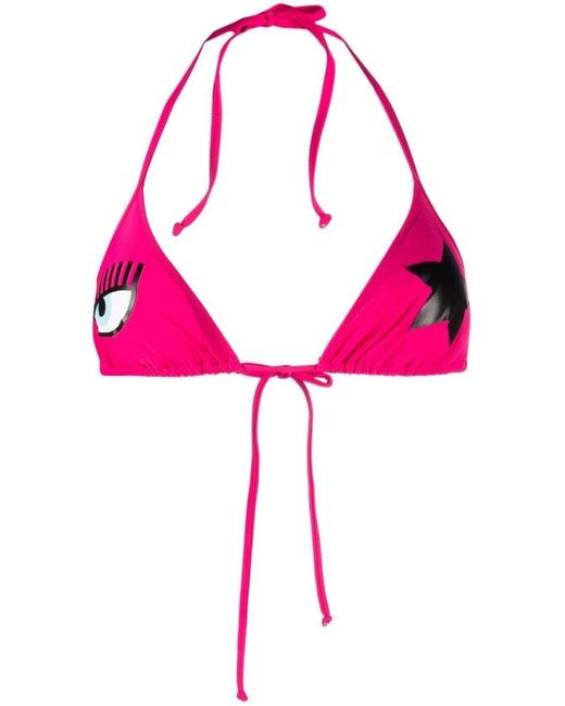 Chiara Ferragni Synthetic Woman's Eyestar Pink Stretch Fabrictrinagle ...