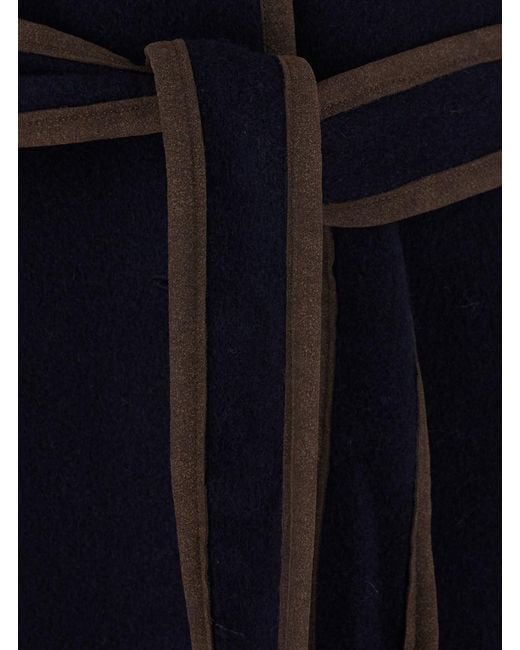 Bazar Deluxe Blue Coat With Embroidery On The Back