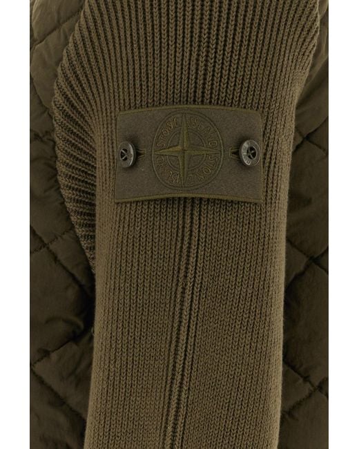 Stone Island Green Army Nylon Jacket for men