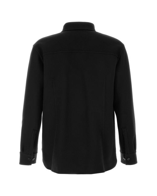 Jil Sander Black Wool Shirt for men