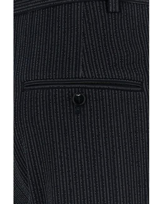 Isabel Marant Black Embroidered Stretch Wool Blend Pant