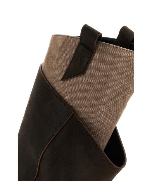 The Attico Black Chocolate Leather New Robin Passeggiata Boots