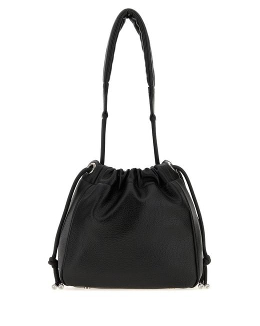 Vivienne Westwood Black Synthetic Leather Hilary Bucket Bag
