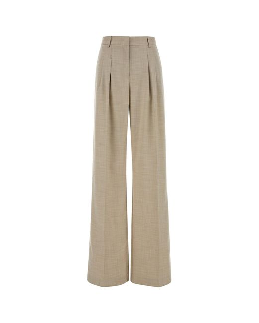 ANDAMANE Natural Melange Sand Stretch Twill Nathalie Pant