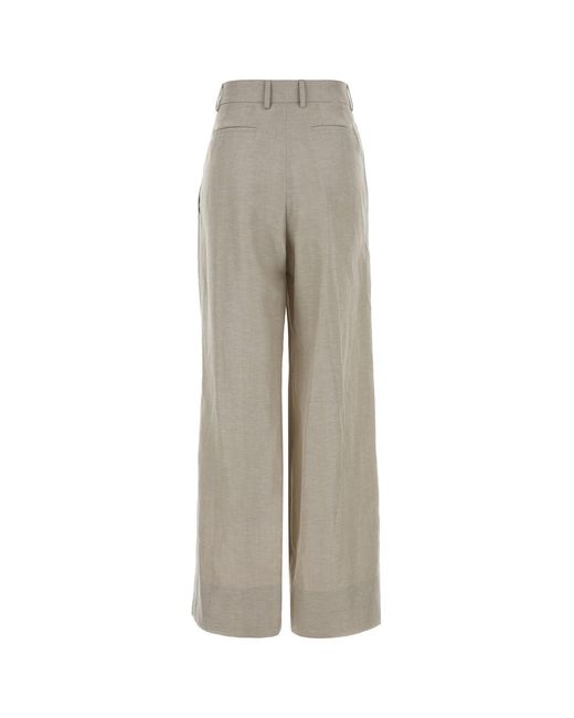 PT Torino Natural Sand Twill Wide-leg Frankie Pant