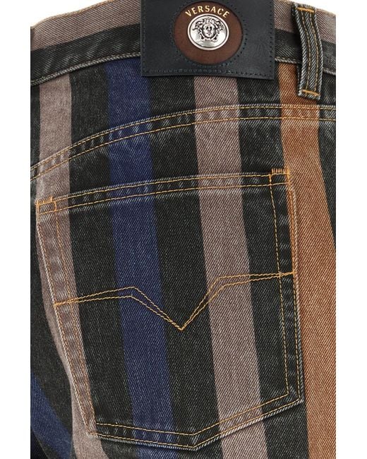 Versace Black Mid Rise Jeans for men