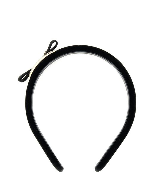 Cerchietto in velluto nero di Ferragamo in Black