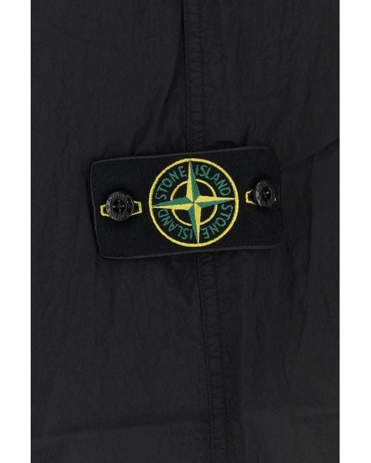 Stone Island Black Nylon Pant for men