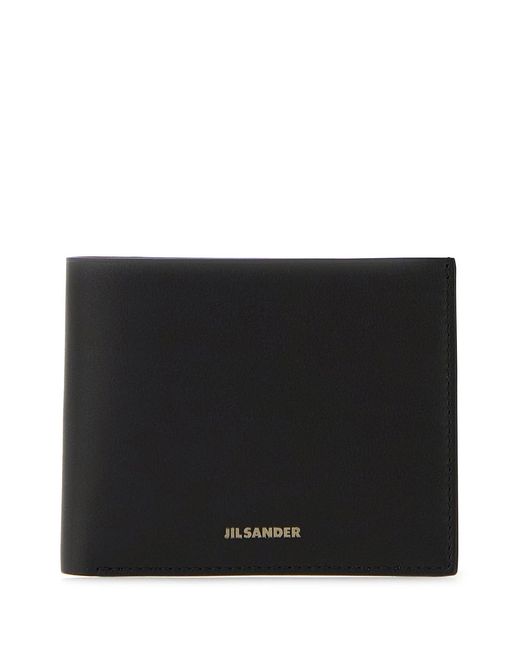 Jil Sander Black Leather Wallet for men