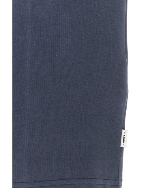 Jil Sander Blue Solid T-Shirt for men