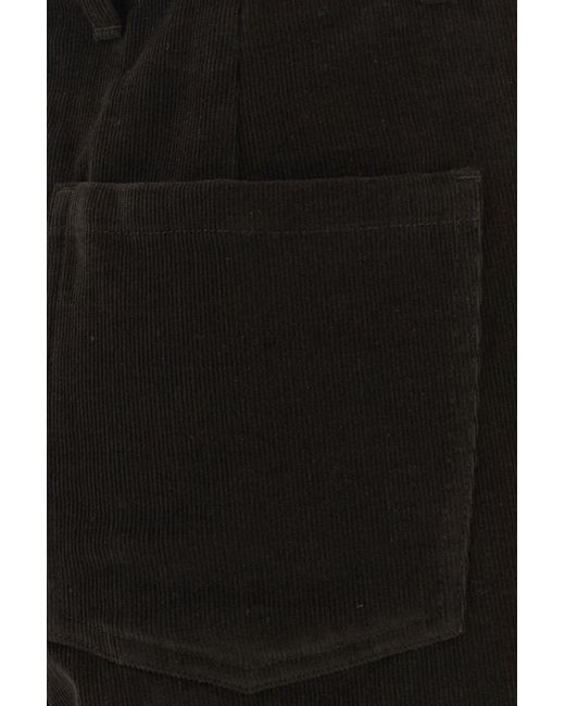 Ferragamo Black Salvatore Dark Corduroy Flared Pant
