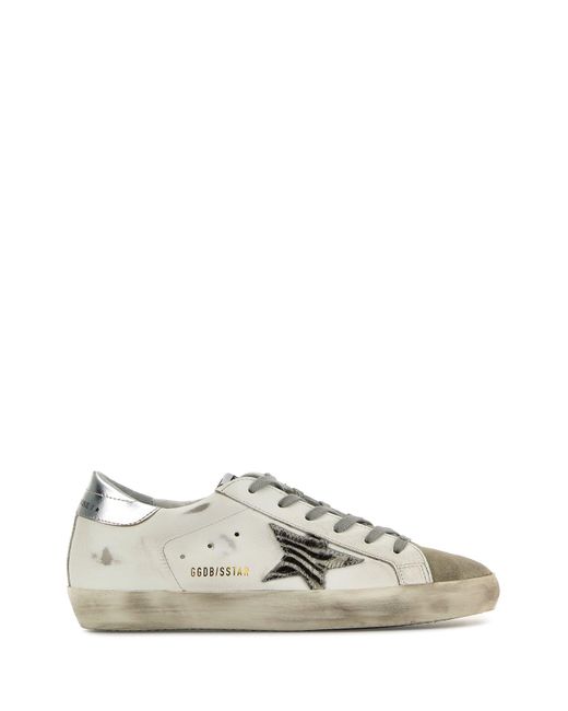 Sneakers Super Star Classic in pelle bianca di Golden Goose Deluxe Brand in Multicolor