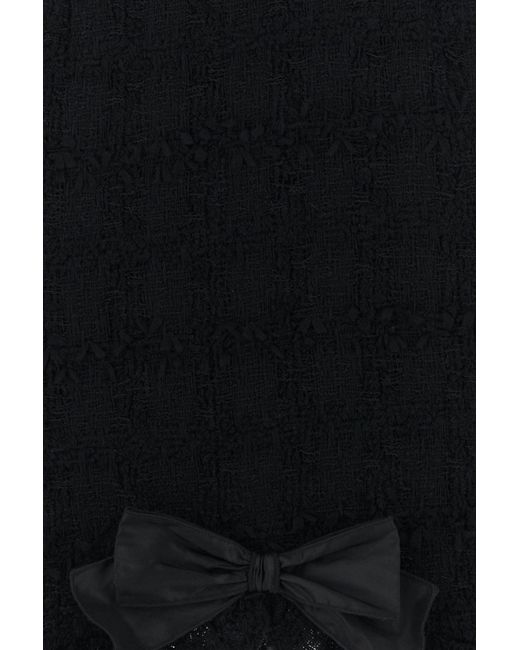 Alessandra Rich Black Bouclé Mini Dress