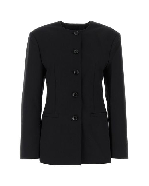 Anine Bing Black Twill Huds Blazer