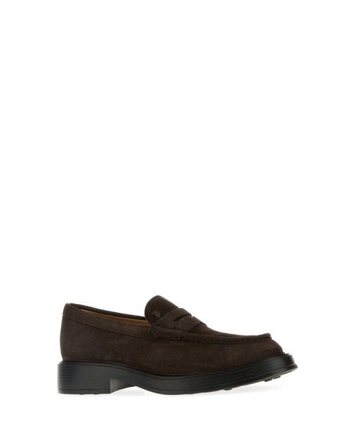Tod's Black Suede Loafers for men