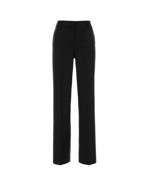 PT Torino Black Stretch Wool Blend Pant