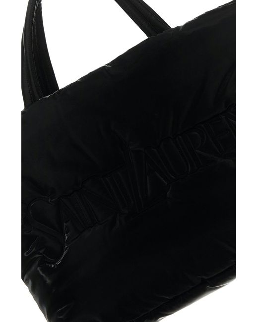 Borsa shopping in rafia nera di Saint Laurent in Black da Uomo