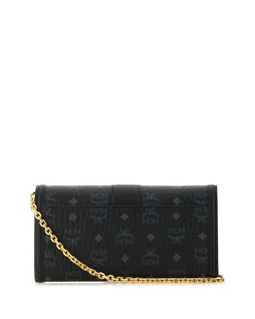Portafoglio Tracy grande in tela stampata di MCM in Black