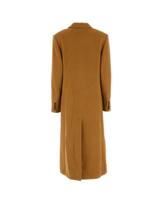 Isabel Marant Orange Wool Blend Ellenita Coat | Lyst UK